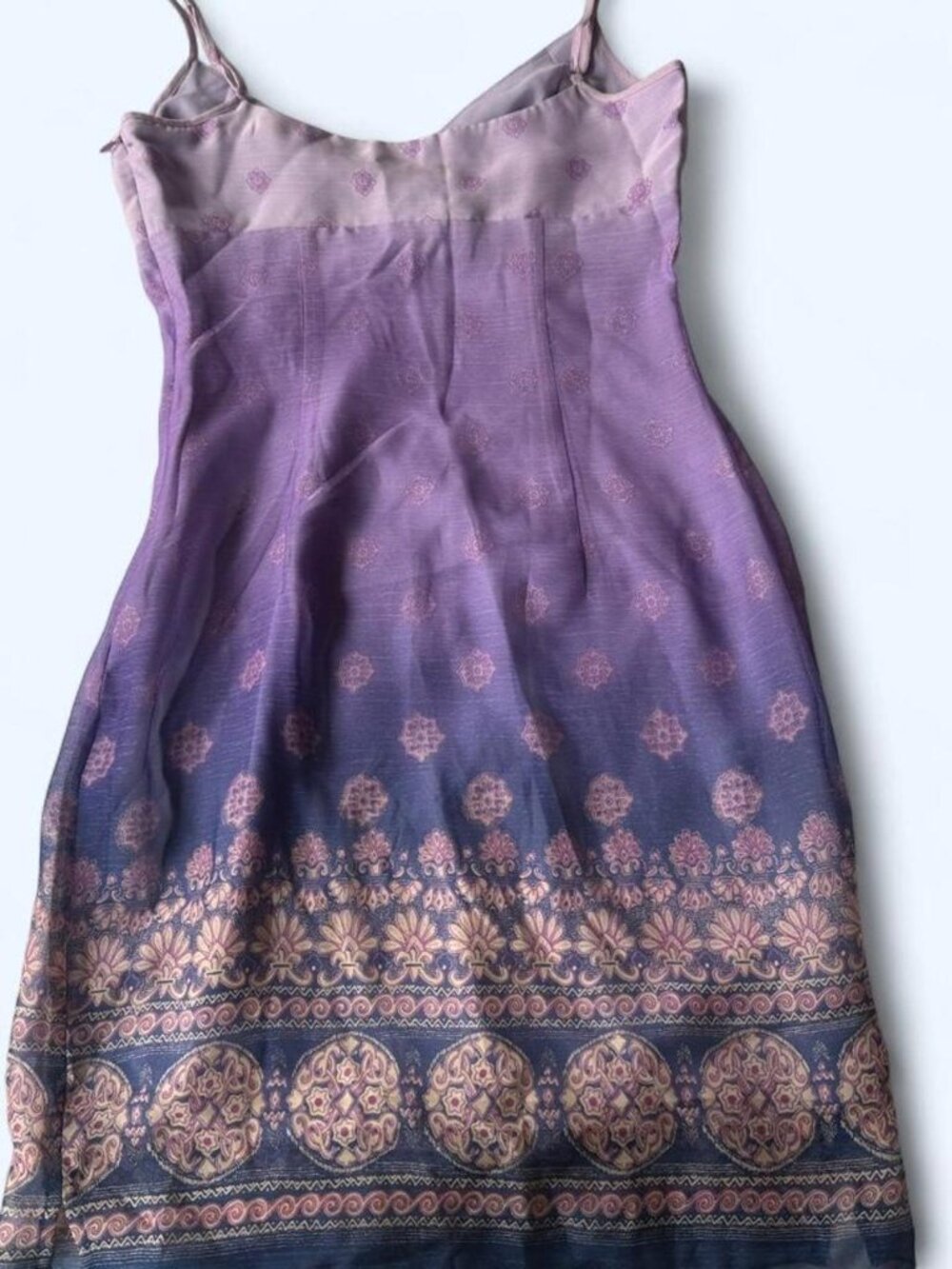 Vintage Bebe Lavender Ombre Midi Slip Dress Made in USA Size 4 - Picture 6 of 6
